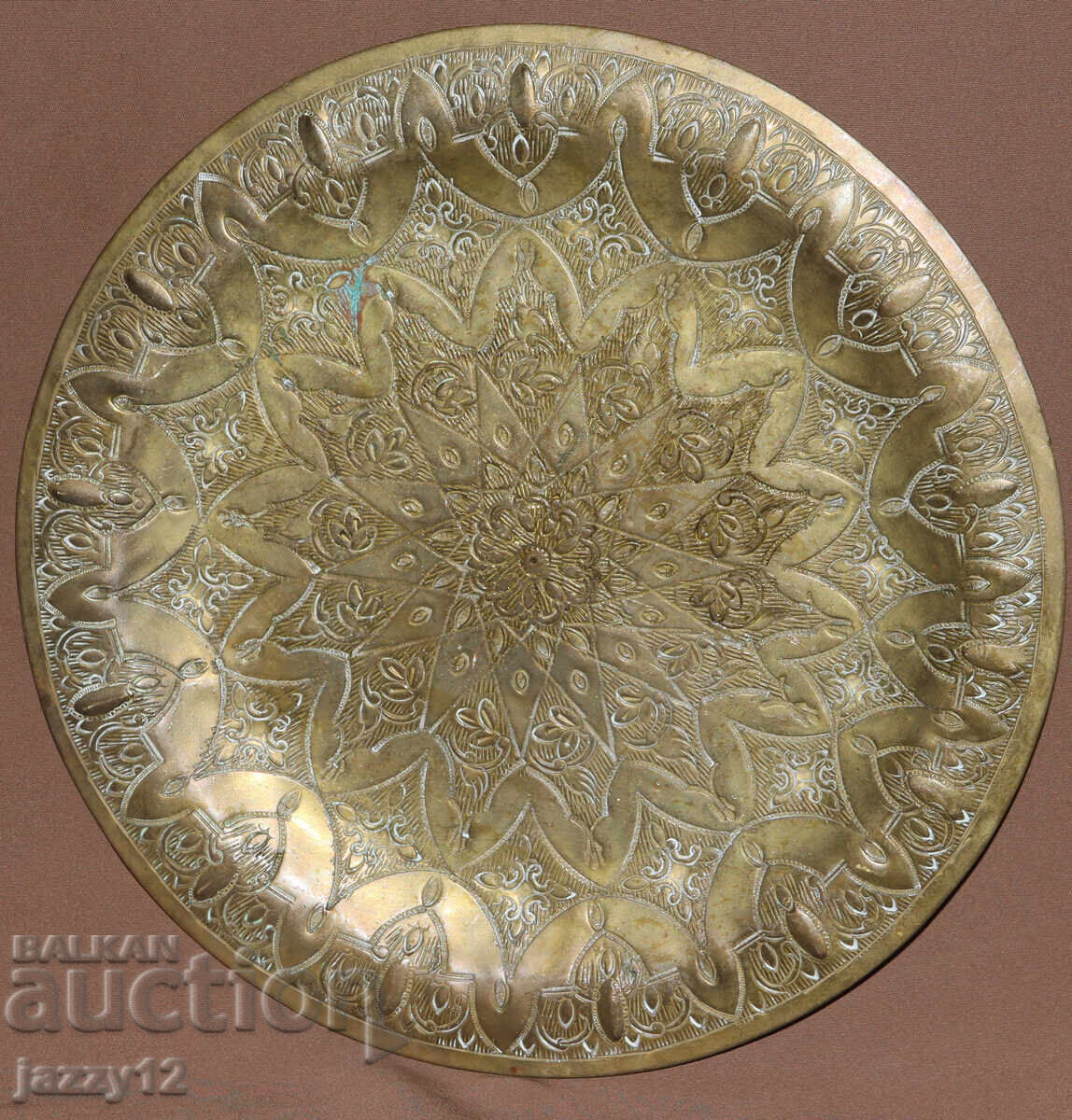 Old brass plate wall decor Islamic motifs with price 170.00 BGN | € 86.92