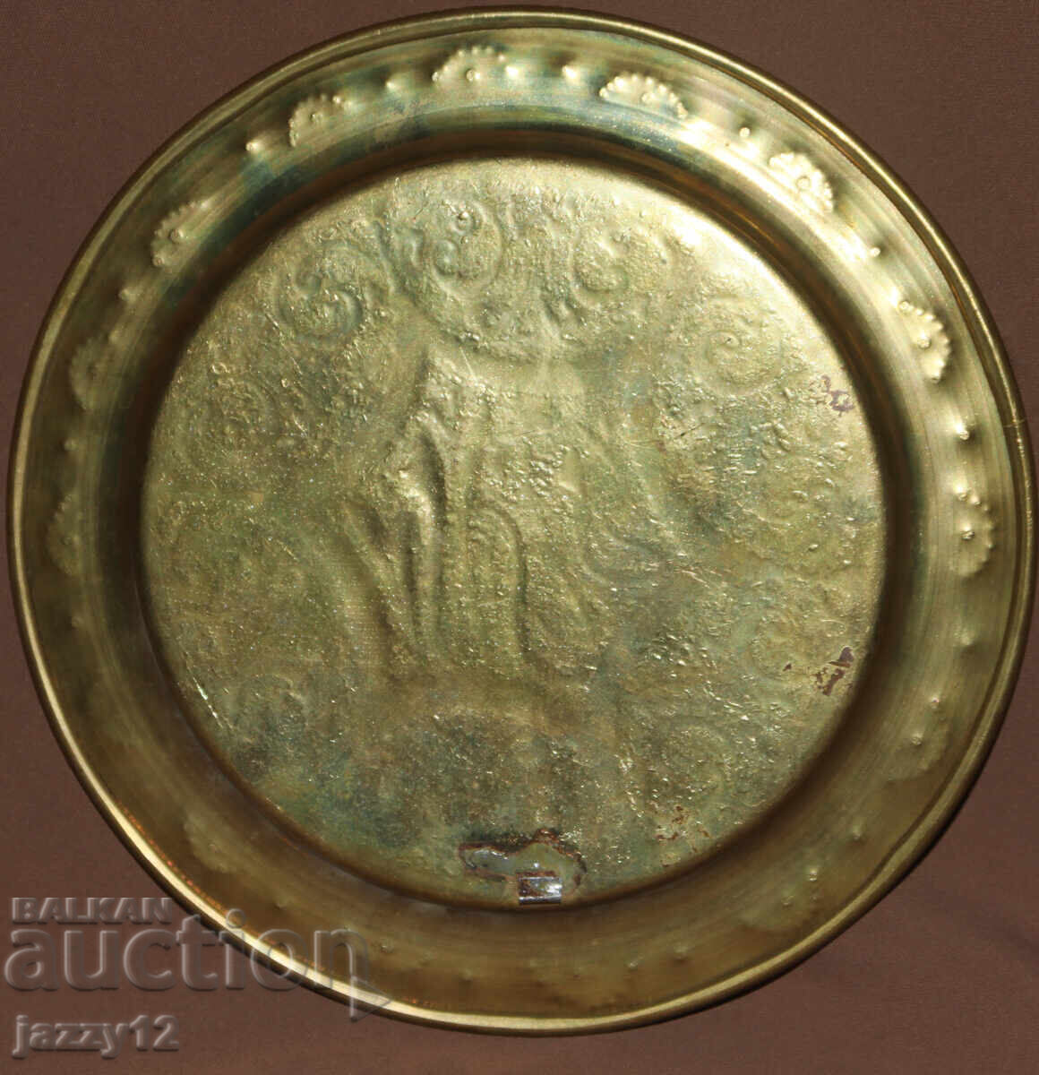 Farfurie din alamă, panou decorativ de perete cu motive islamice - 6