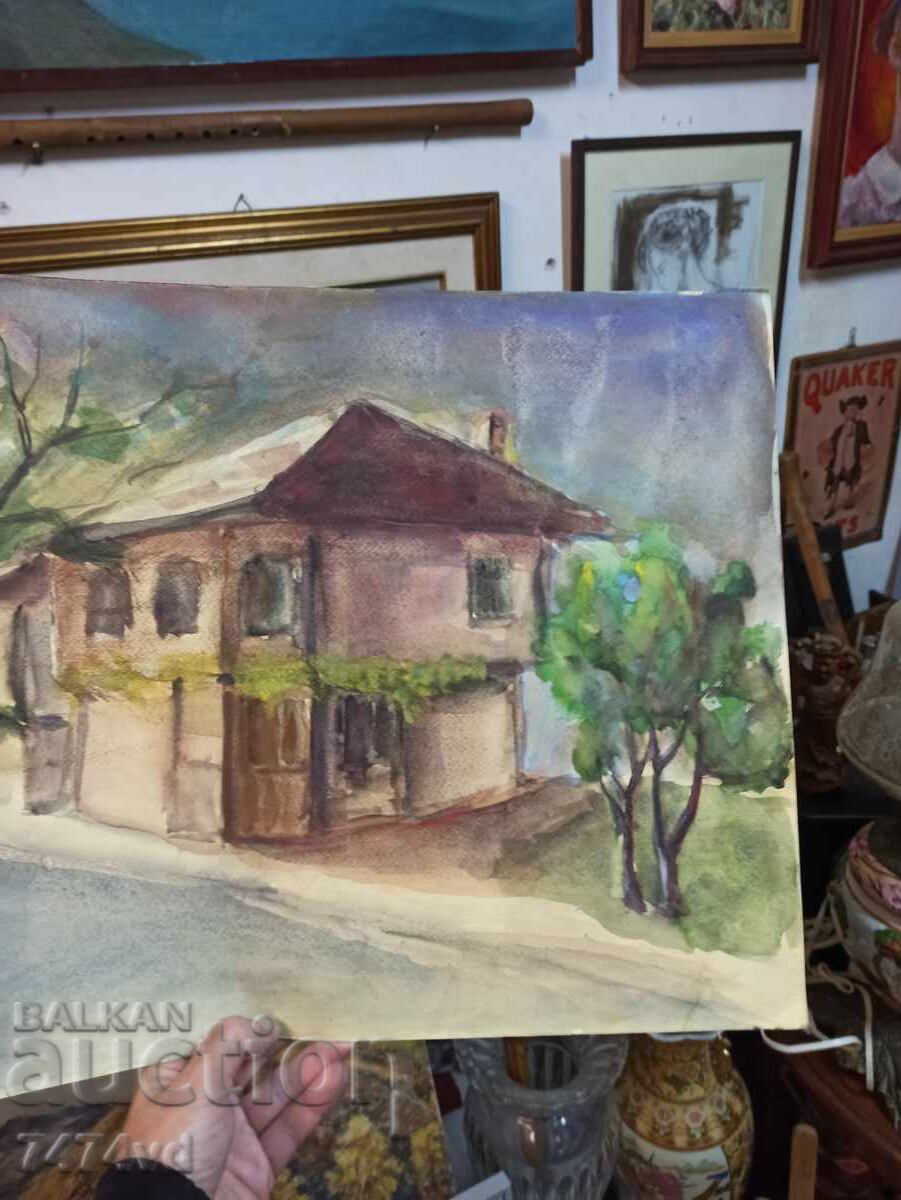 Licitație VECHI ACVAREL BULGĂRESC Licitație VECHI ACVAREL BULGĂRESC