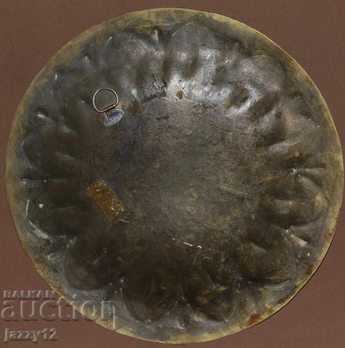 Old brass plate tray wall decoration Islamic motifs - 5