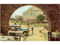 Old postcard - Golden Sands, View with Moskvich