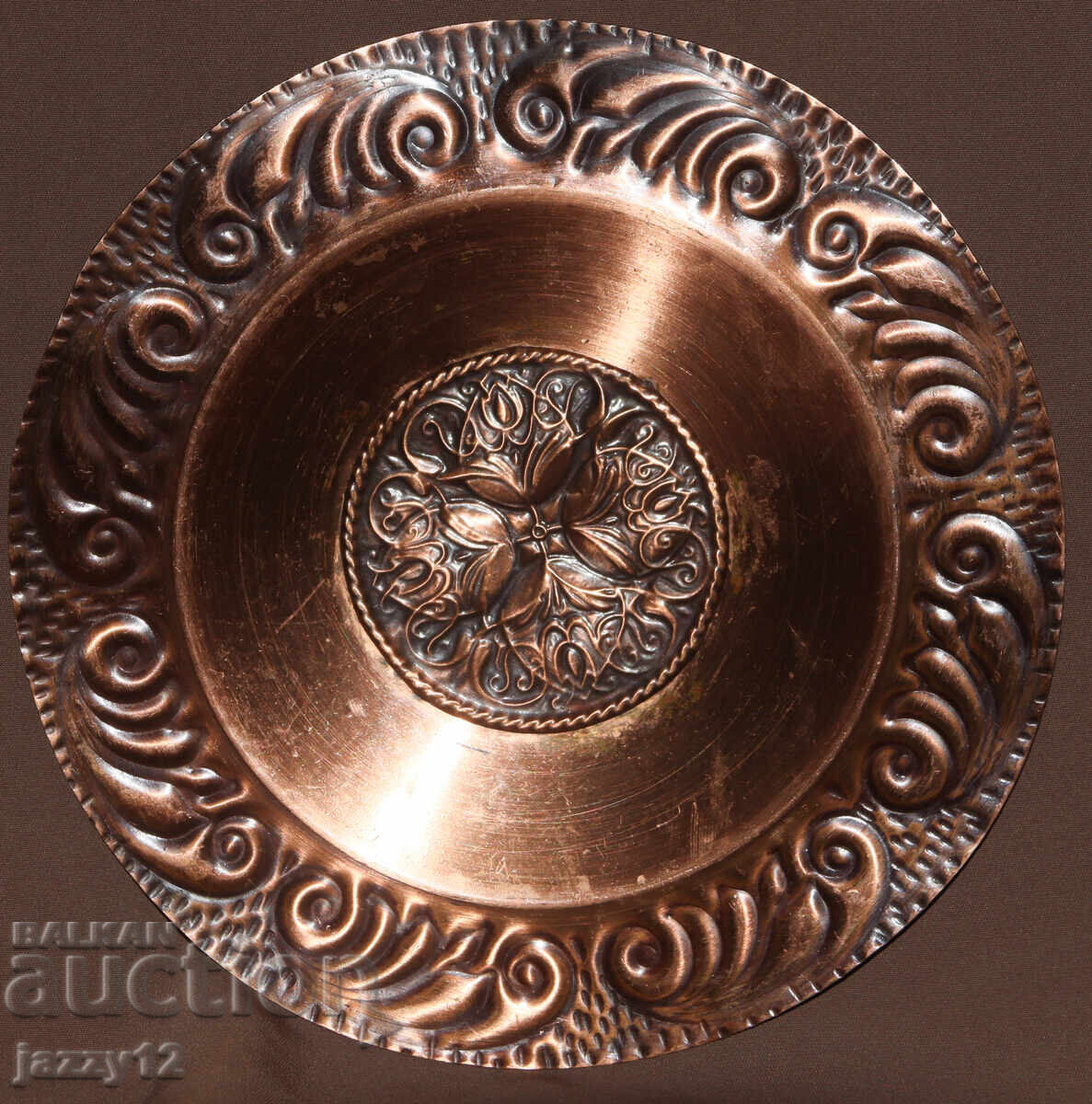 Licitație Panou decorativ farfurie, decorațiune de perete, motive florale