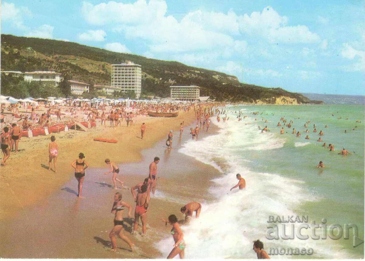 Carte poștală veche - Nisipurile de Aur, Plaja Carte poștală veche - Nisipurile de Aur, Plaja