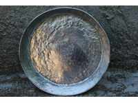 Tavă de cupru cositorită VECHE CUPRU METAL BANIȚĂ