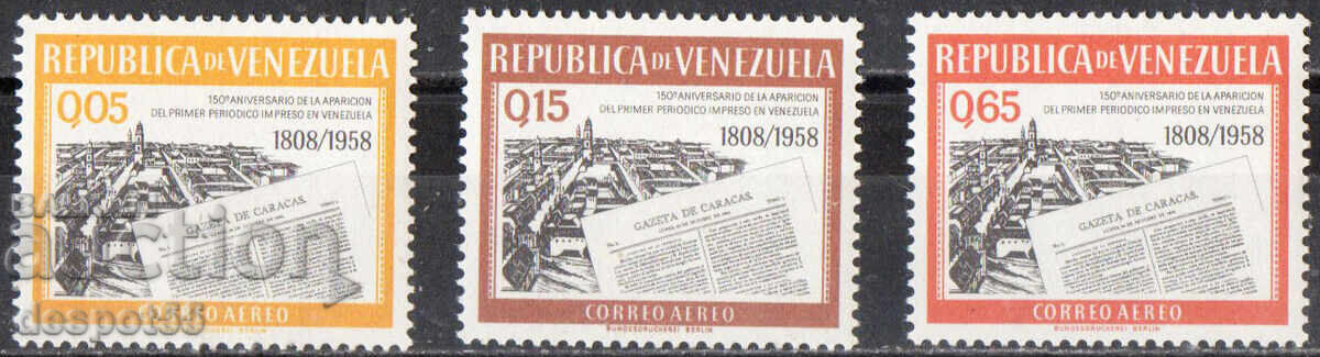 1960. Venezuela. 150th Anniversary of "Gazeta de Caracas" 1960. Venezuela. 150th Anniversary of "Gazeta de Caracas"