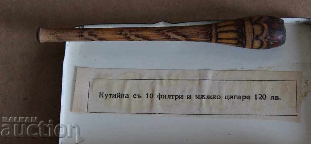 CUTIE DE ȚIGĂRI PIROGRAFATE DIN LEMN IMPERIAL CU FILTRE ȘI TUTUN - 6