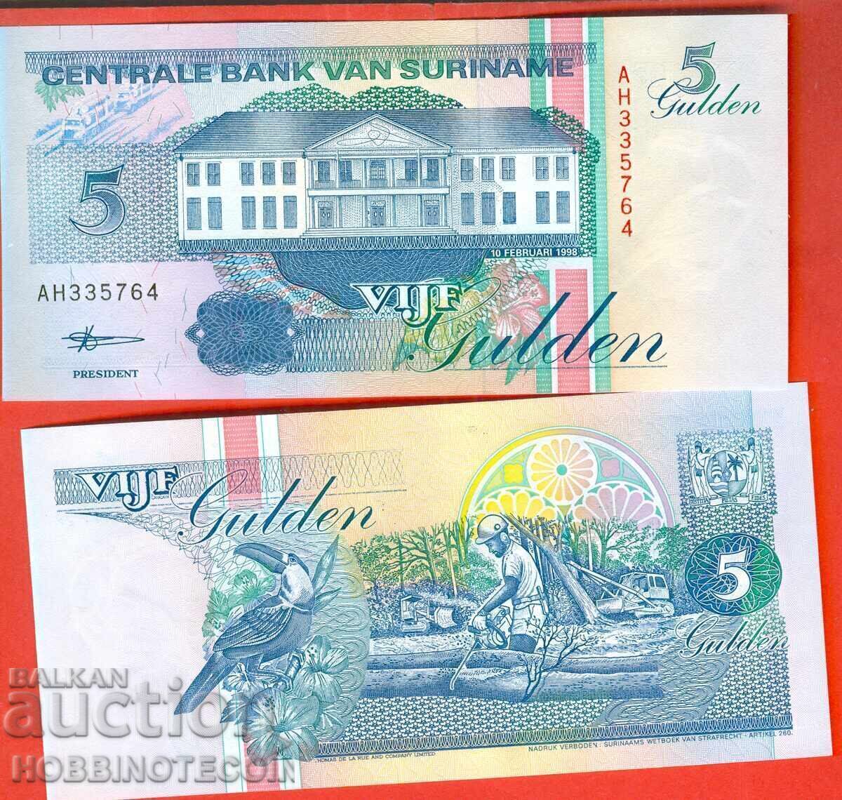 SURINAM SURINAME 5 Gulden emisie - issue 1998 NOU UNC