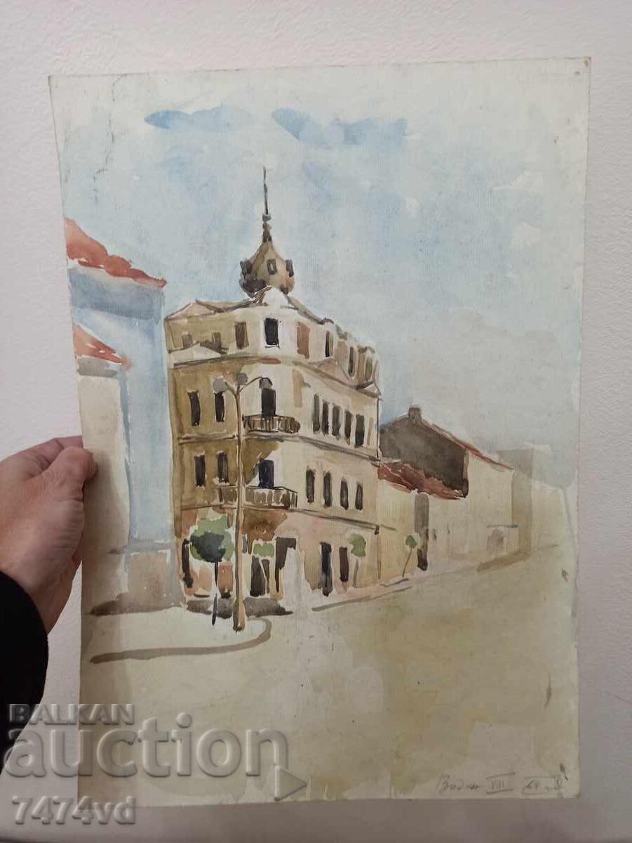 СТАР НЕПОКАЗВАН БЪЛГАРСКИ АКВАРЕЛ-ВИДИН СТАР НЕПОКАЗВАН БЪЛГАРСКИ АКВАРЕЛ-ВИДИН