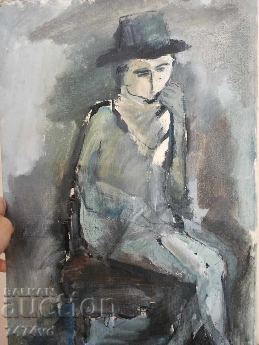 НЕПОКАЗВАНА КАРТИНА НА ЕВСТАТИ МАРИНОВ с цена 800.00 лв. | € 409.03