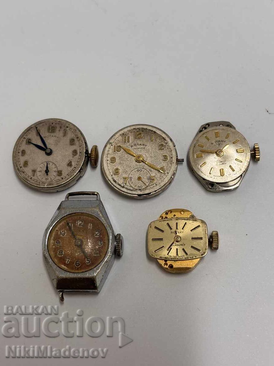 Lot of Swiss ROTARY mechanisms, non-working