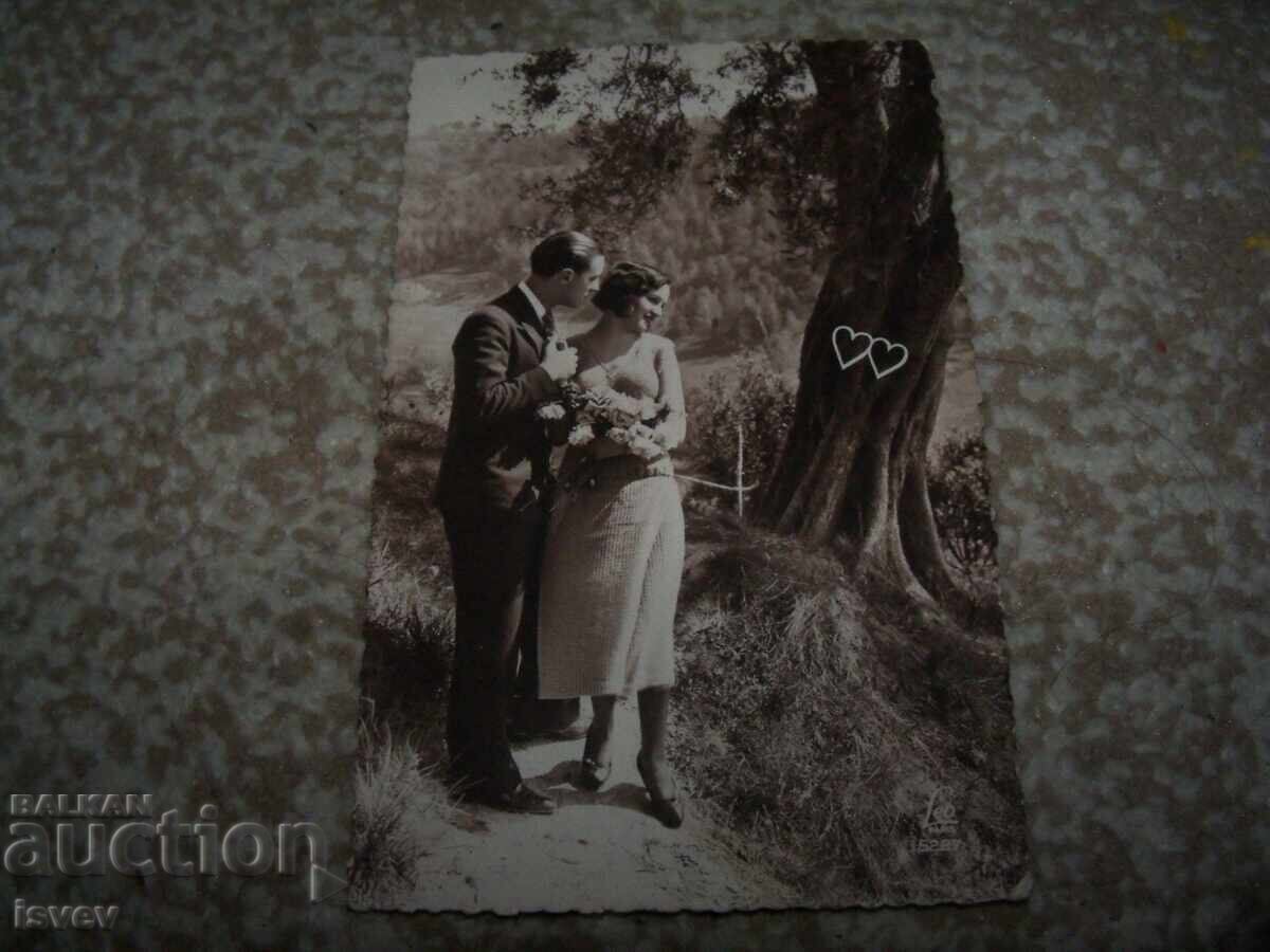 Красива стара френска романтична пощенска картичка 1932г. Красива стара френска романтична пощенска картичка 1932г.