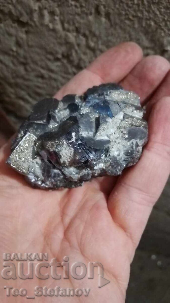 Auction Galena and Pyrite Druse Auction Galena and Pyrite Druse