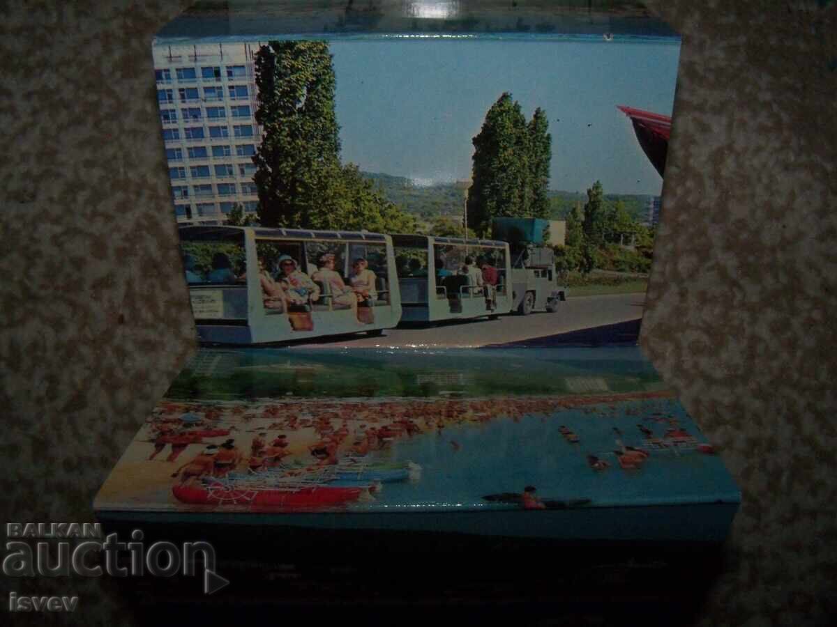 Παράδοση Sots foto suvenirni kartichki από Χρυσή Ακτή 1974. Διπλωμένο