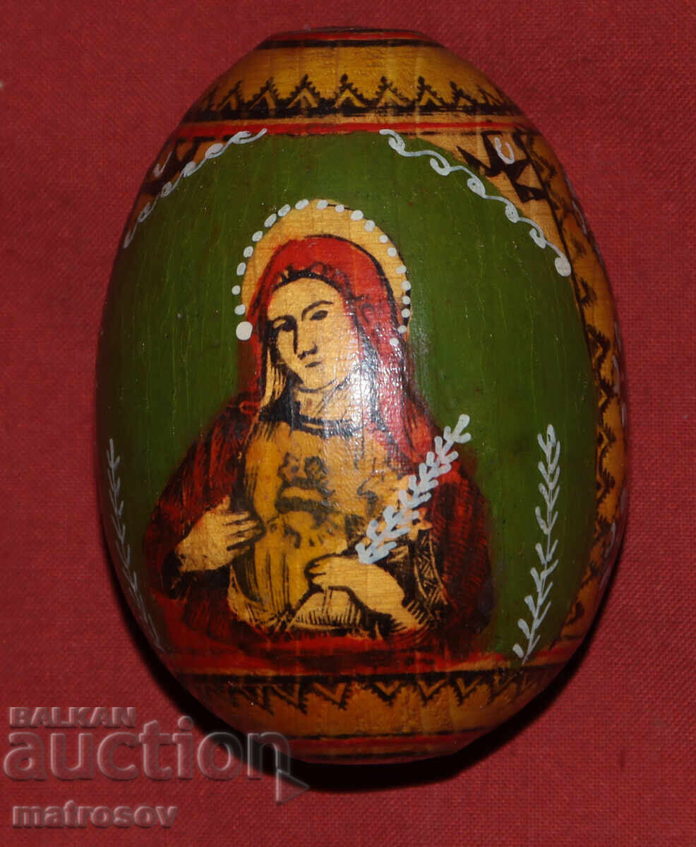 Χειροποίητο ξύλινο αυγό με ζωγραφισμένη εικόνα με τιμή 100.00 BGN | € 51.13 Χειροποίητο ξύλινο αυγό με ζωγραφισμένη εικόνα με τιμή 100.00 BGN | € 51.13