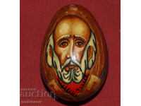 Hand-painted wooden egg icon