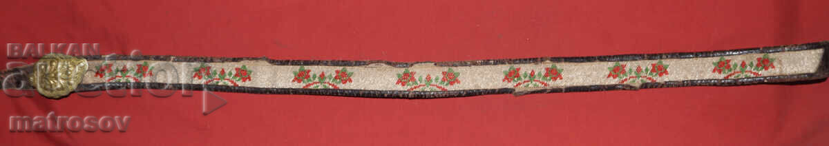 Παράδοση Star γυναικείος δερμάτινος ιμάντας με μπρούτζινη αγκράφα