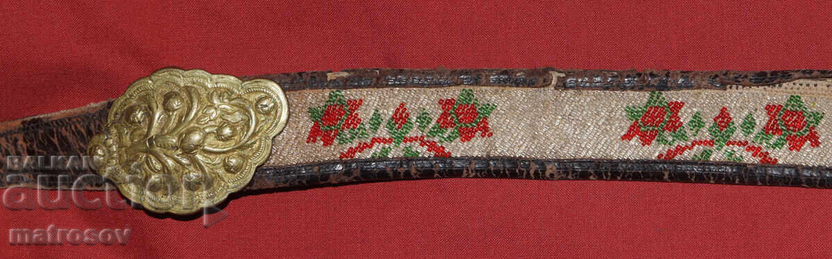 Star γυναικείος δερμάτινος ιμάντας με μπρούτζινη αγκράφα