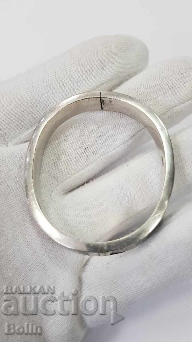 Δημοπρασία Ρωσικό τσαρικό ασημένιο βραχιόλι 84 βαθμών με νιέλο Καυκάσου