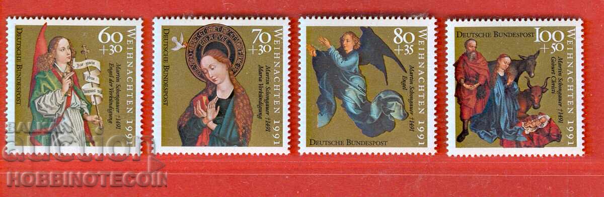 GERMANY FRG CHRISTMAS ART - 1991 MNH 1578 1581