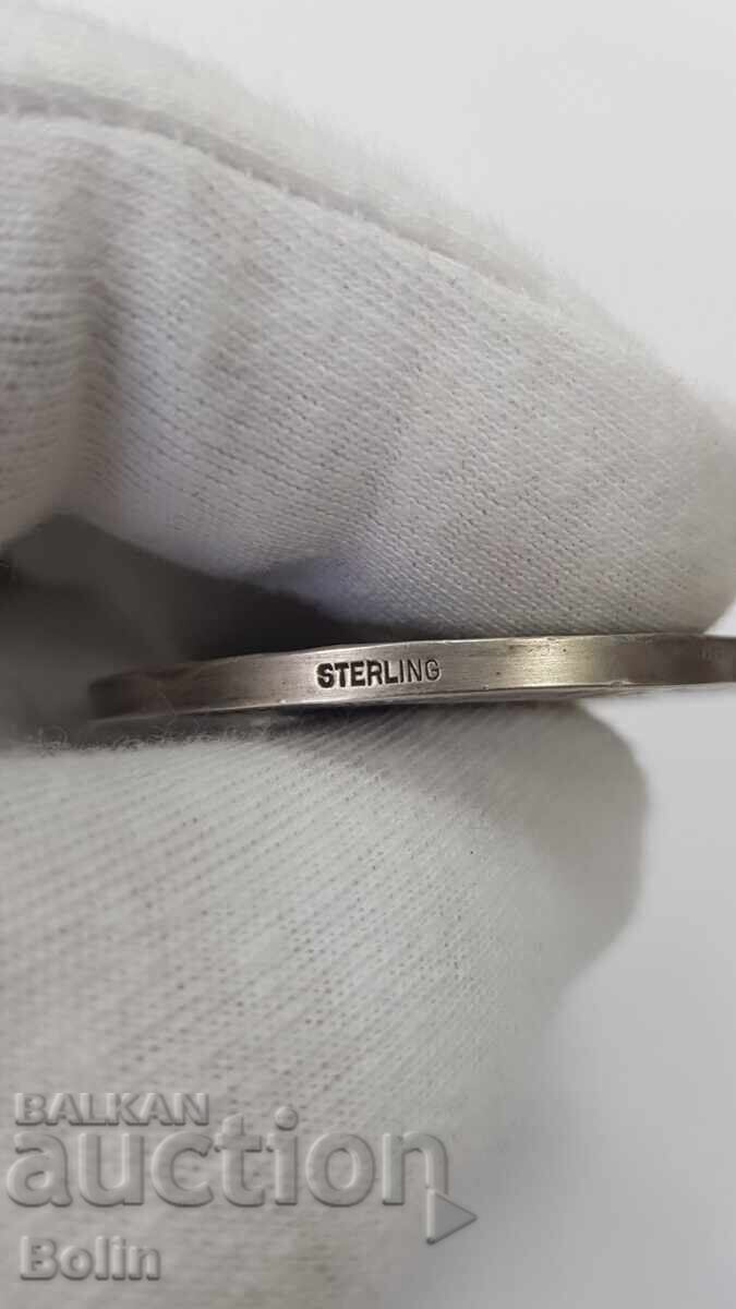 Licitație Rară medalie de argint de masă placată 1765-1815 America