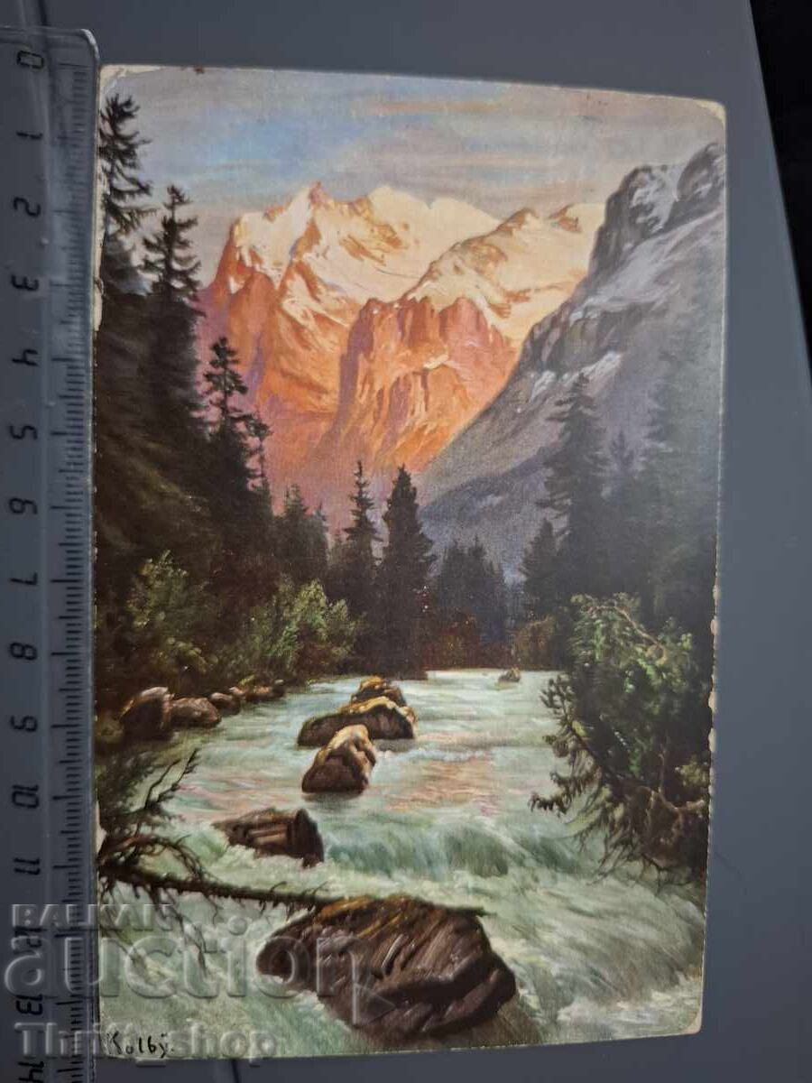 Old postcard - Landscape Old postcard - Landscape