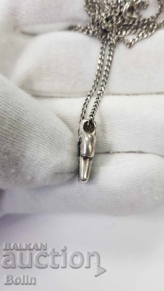 Delivery of Russian Silver Orthodox Cross with Archangel 20th Century