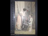 Παλιά ταχυδρομική κάρτα - Μητέρα με παιδί