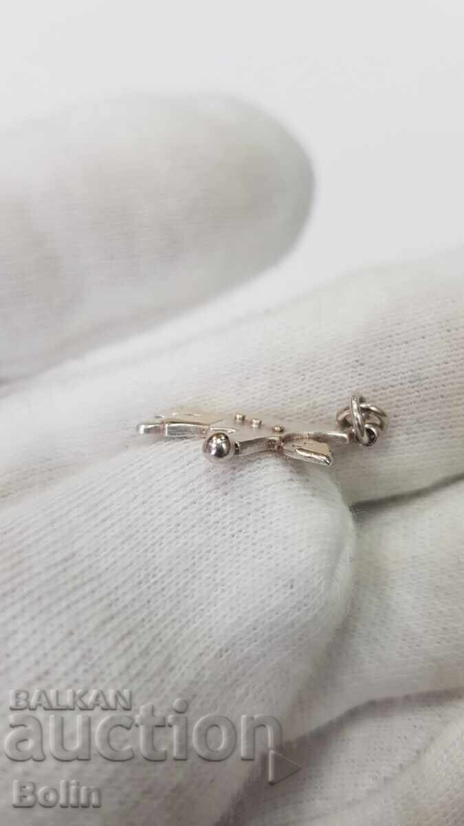 Χαριτωμένο και χαρούμενο μενταγιόν, κλόουν μενταγιόν ασήμι με επιχρύσωση - 6