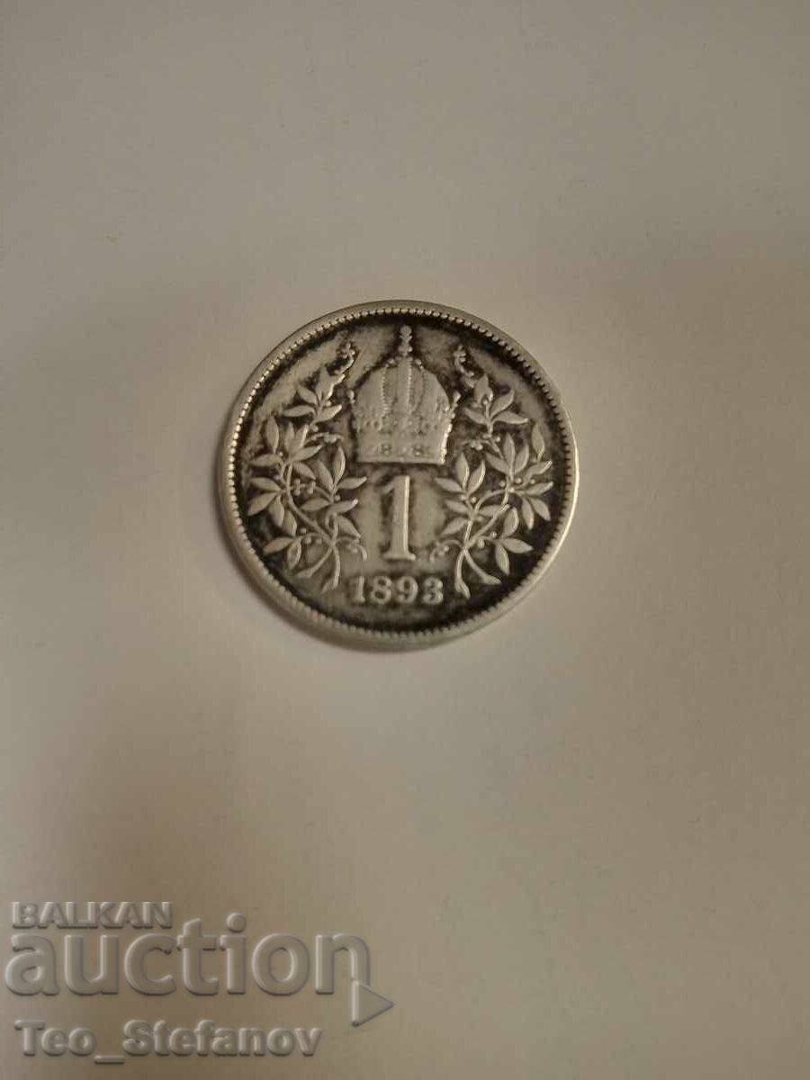 1 Krone 1893 Austria Silver 1 Krone 1893 Austria Silver