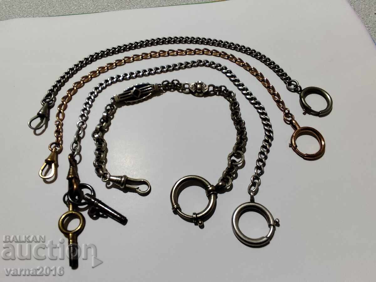 Lot of 4 Pocket Watch Dust Covers + 2 Keys