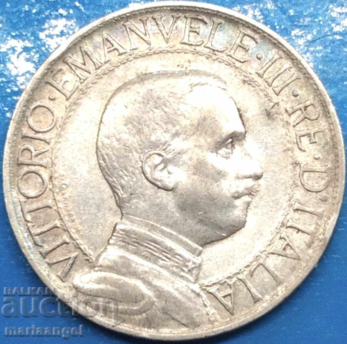 1 lira 1910 Italy silver Patina - 6