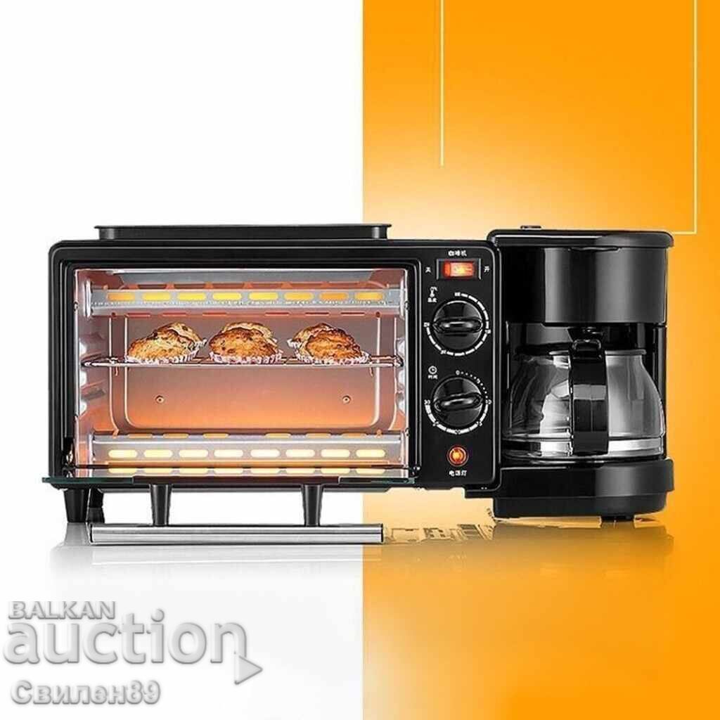 Πολυλειτουργική Συσκευή, φούρνος τοστιέρα και καφετιέρα – 3 σε 1 / με τιμή 100.00 BGN | € 51.13
