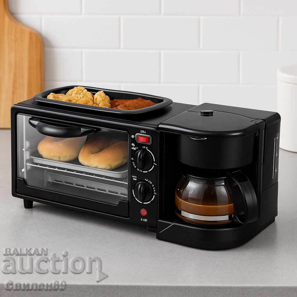 Πολυλειτουργική Συσκευή, φούρνος τοστιέρα και καφετιέρα – 3 σε 1 /