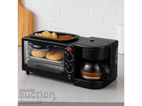 Cuptor multifuncțional, cuptor prăjitor de pâine și cafetieră – 3 în 1