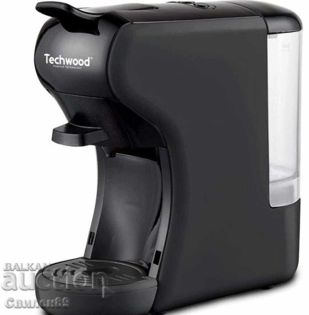 Δημοπρασία Καφετιέρα 2 σε 1 Techwood TCA-196N, 19bar/1450W, Μαύρο + Δώρο