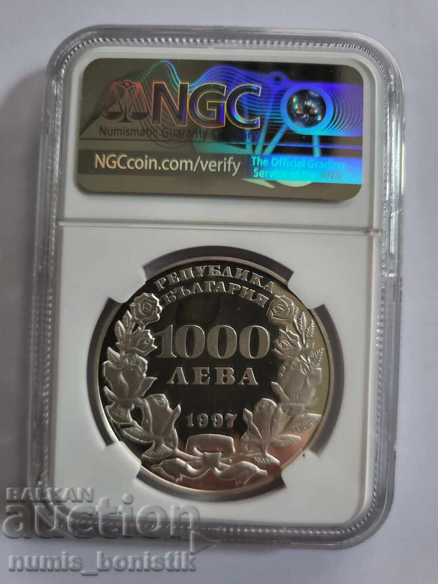 Auction  1000 Leva 1997 Singing Bulgarian Child NGC PF 67 ULTRA CAMEO