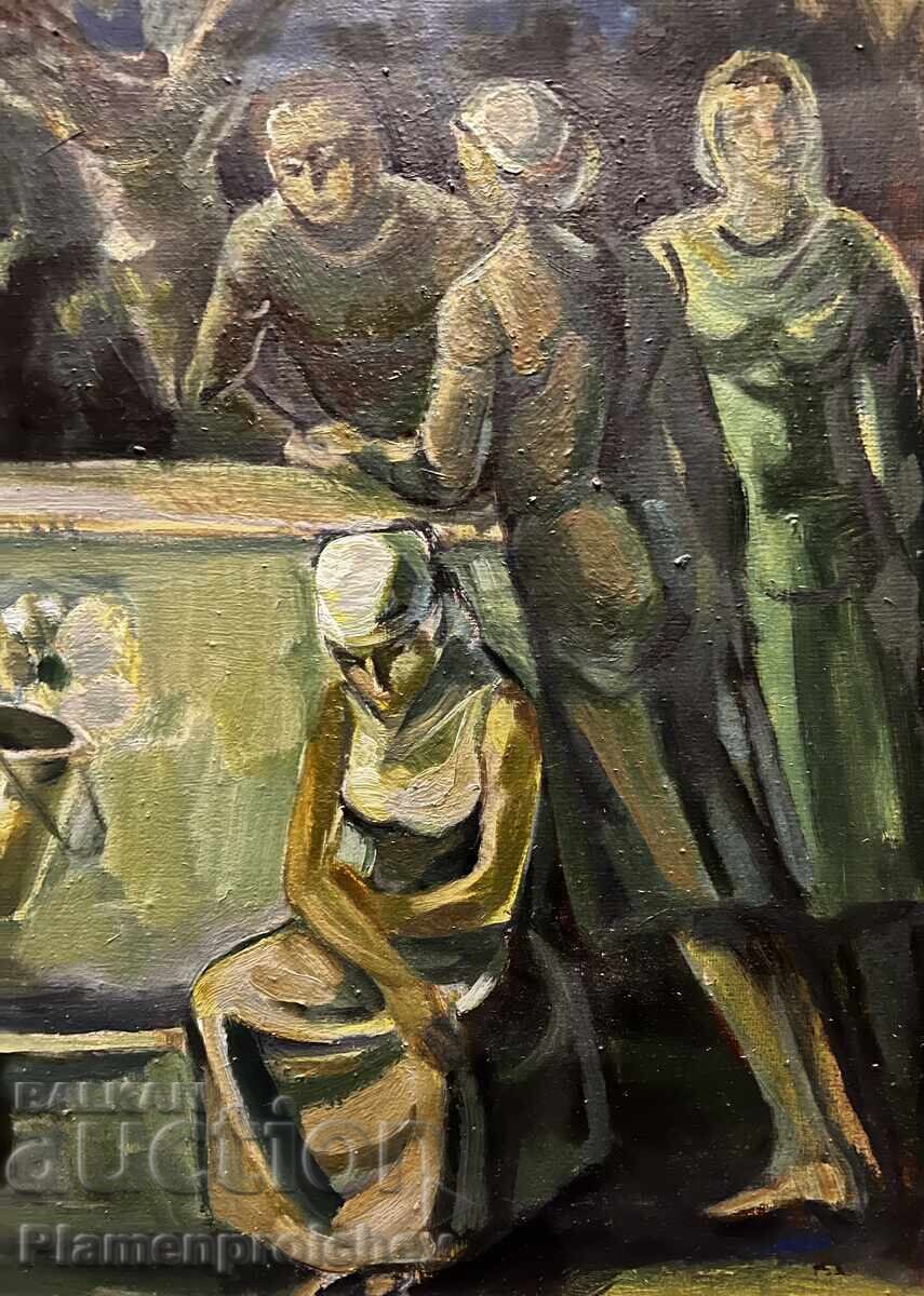 Παράδοση ΜΟΝΑΔΙΚΟΣ ΠΙΝΑΚΑΣ ΤΟΠΙΟ ΒΕΝΚΟ ΠΕΤΡΟΦ ΕΛΑΙΟΓΡΑΦΙΑ ΚΙΟΥΣΤΕΝΤΙΛ