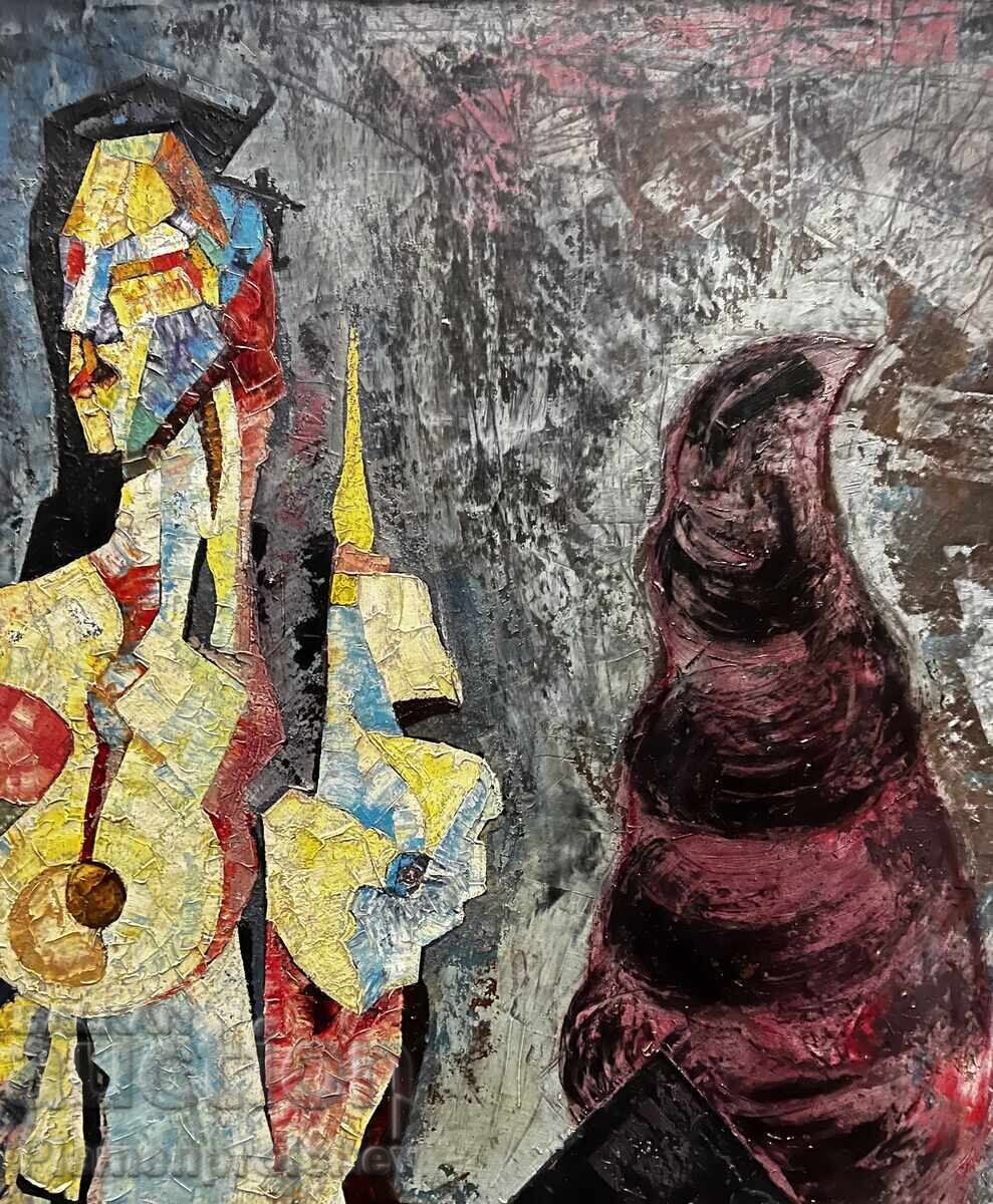 HUGE UNIQUE PAINTING BY TSVYATKO TSVETKOV OIL ON CANVAS - 5