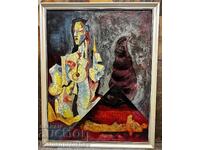 URIAȘĂ UNICAT TABLOU TZVETKO TZVETKOV ULEI PÂNZĂ