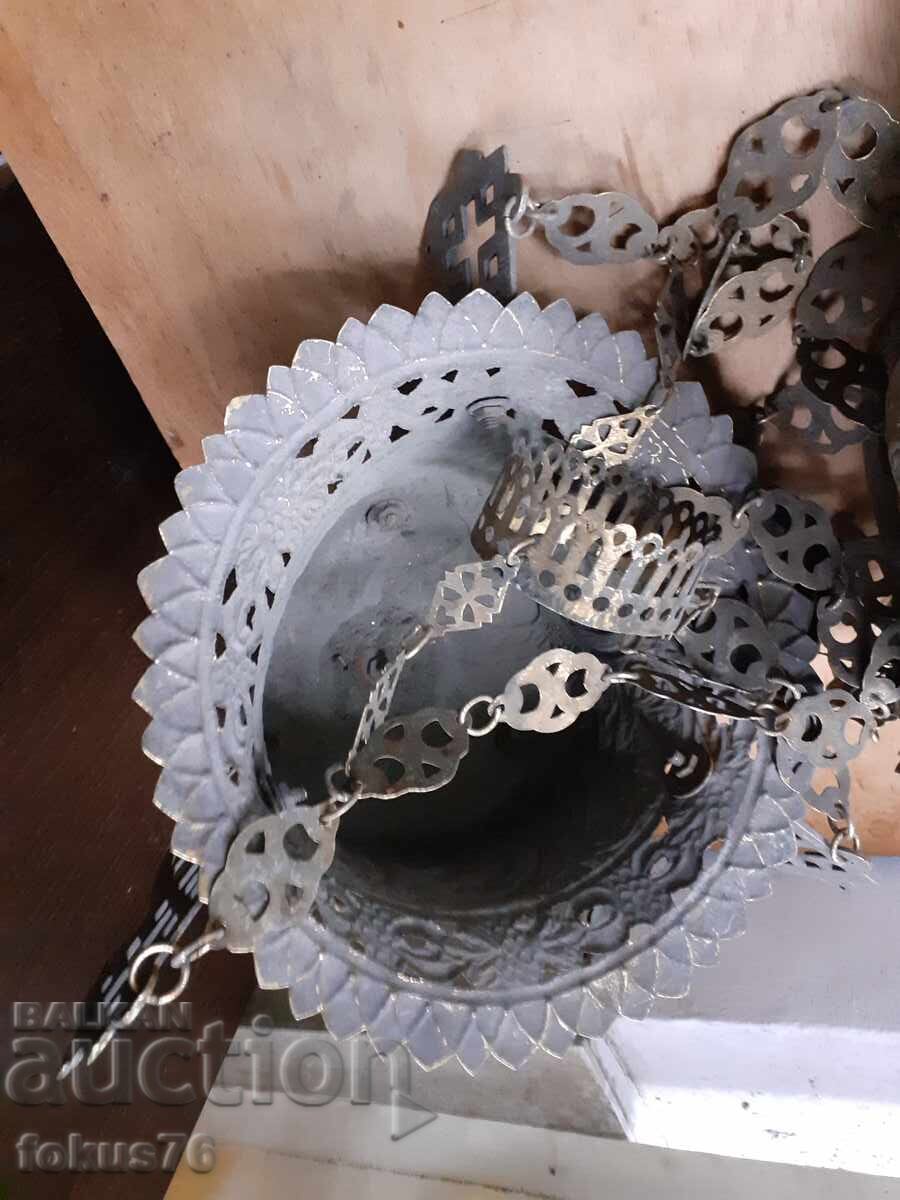 Livrarea Pereche superbă de candele mari vechi din alamă cu vultur bicefal Livrarea Pereche superbă de candele mari vechi din alamă cu vultur bicefal