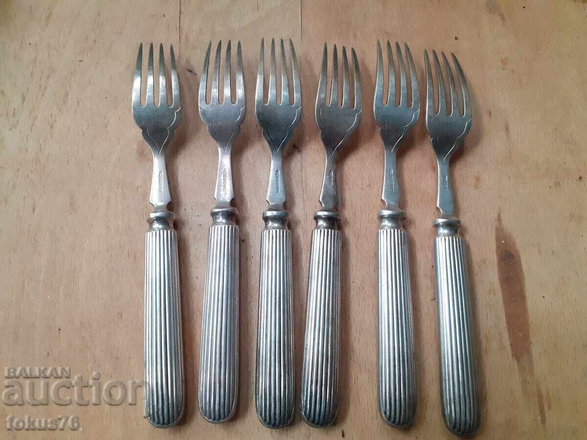 Εξαιρετικά παλιά, αντίκες ασημένια μαχαιροπήρουνα με σήμανση - 5 Εξαιρετικά παλιά, αντίκες ασημένια μαχαιροπήρουνα με σήμανση - 5