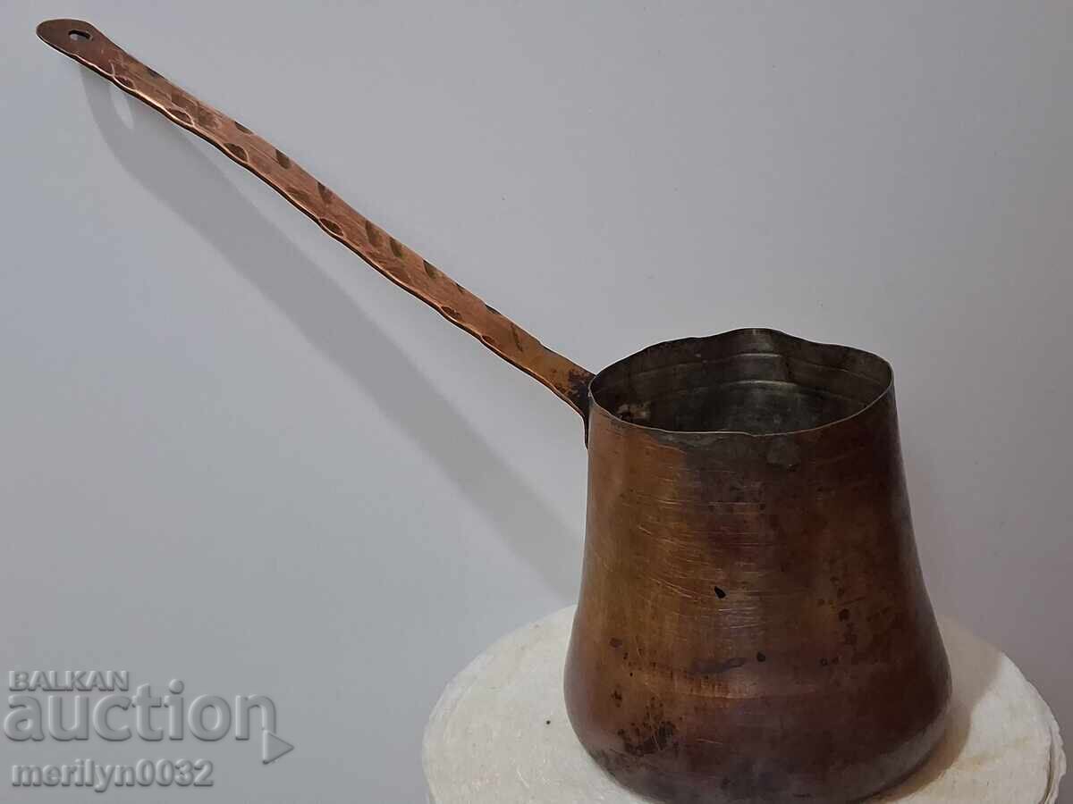 Livrarea Cezve vechi din cupru conservat, oală de cafea, cupru, vas de cupru