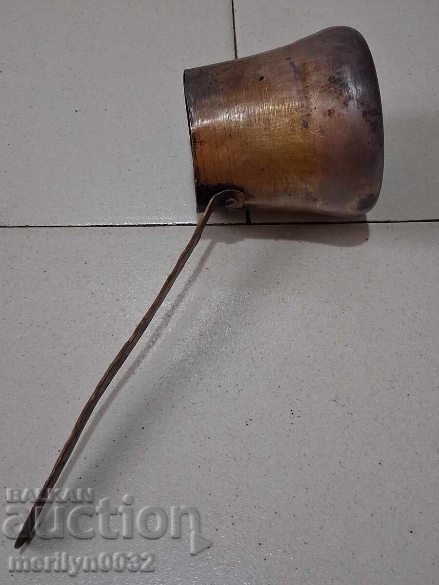 Cezve vechi din cupru conservat, oală de cafea, cupru, vas de cupru - 6