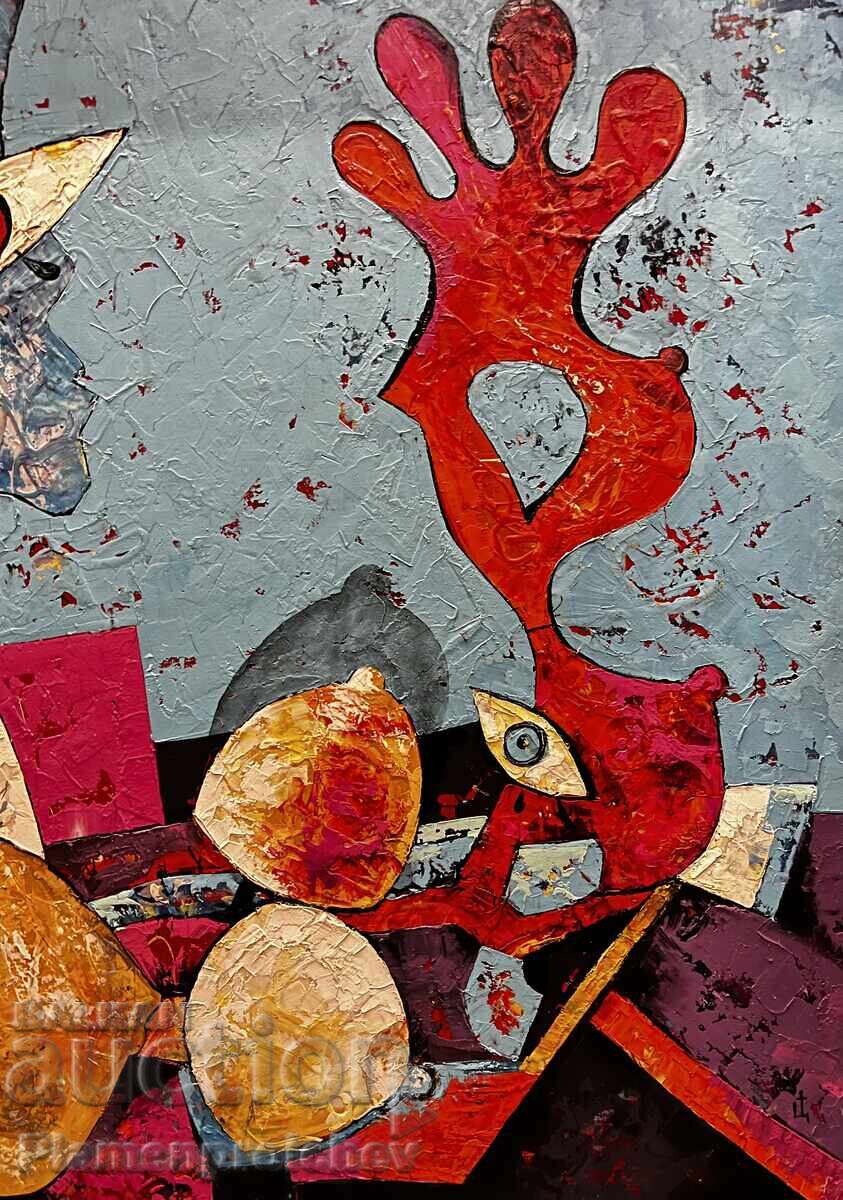 MARE TABLOU UNICAT HAȘIȘ-COBRĂ ȚVETKO ȚVETKOV ULEI - 6 MARE TABLOU UNICAT HAȘIȘ-COBRĂ ȚVETKO ȚVETKOV ULEI - 6