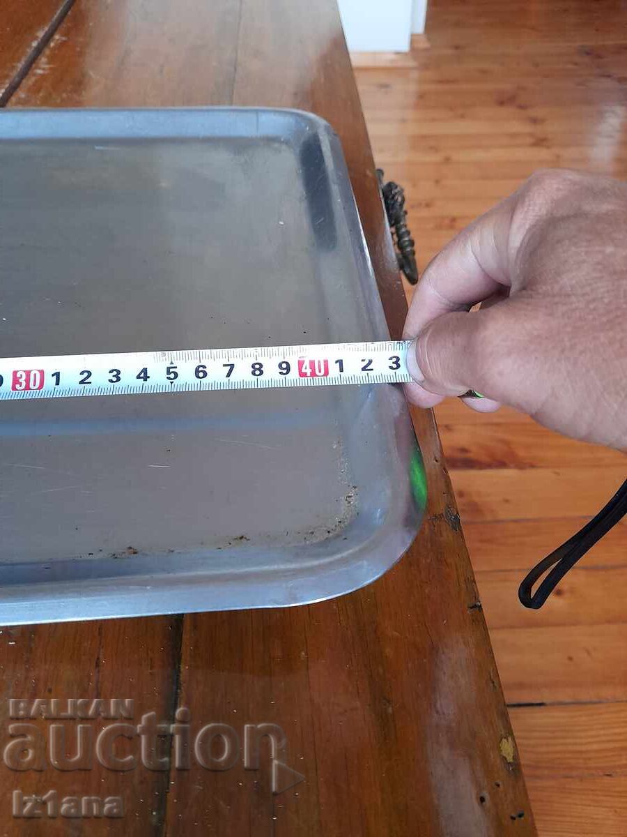 Δημοπρασία Παλιό ανοξείδωτο δίσκος, δίσκος σερβιρίσματος Δημοπρασία Παλιό ανοξείδωτο δίσκος, δίσκος σερβιρίσματος