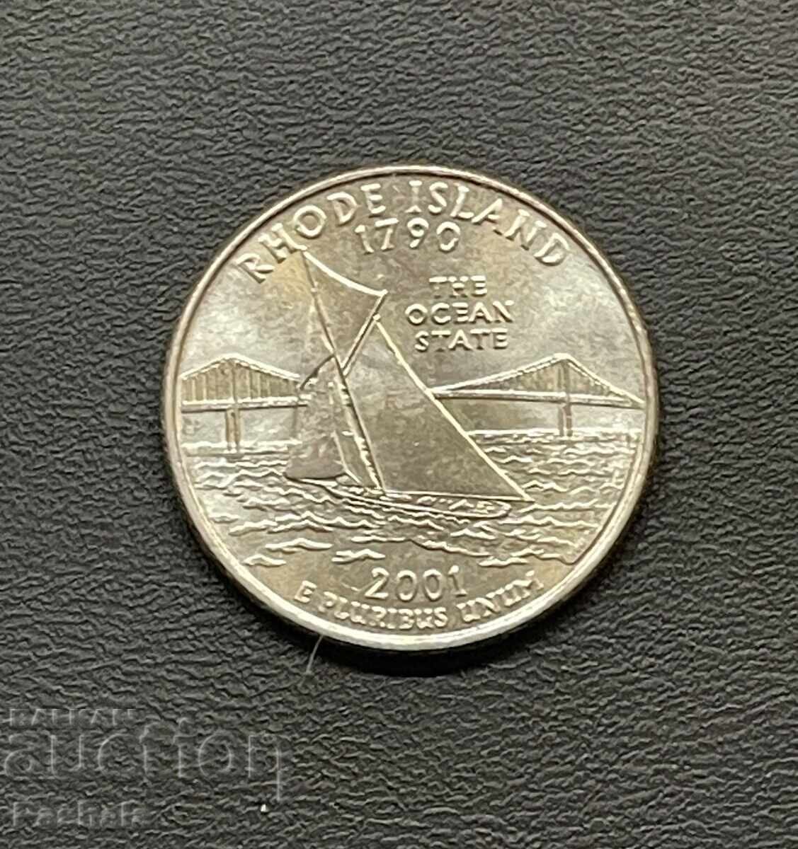 USA 25 Cent 2001 RHODE ISLAND