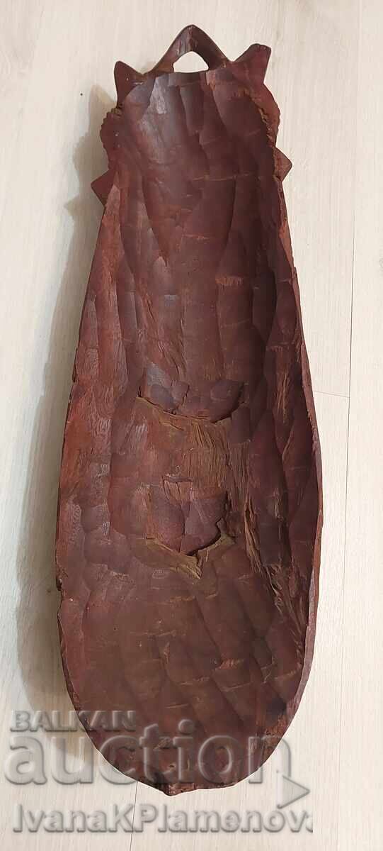 Sculptură în lemn masiv, lucrată manual pentru cunoscători, excelentă, 70cm - 6