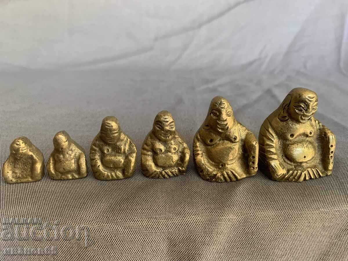 малки месингови фигурки смеещия се буда с цена 40.00 лв. | € 20.45