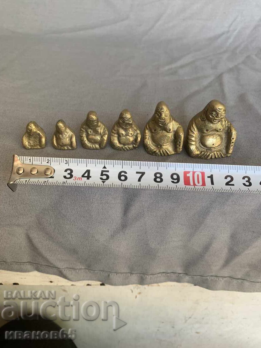 Аукцион малки месингови фигурки смеещия се буда