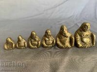 Small Brass Laughing Buddha Figurines
